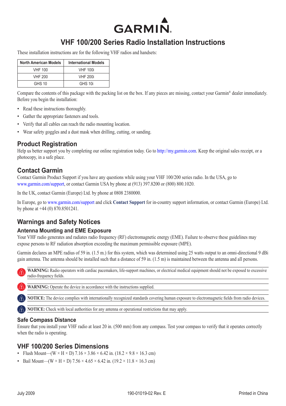 Garmin GHS 10 User Manual | 10 pages