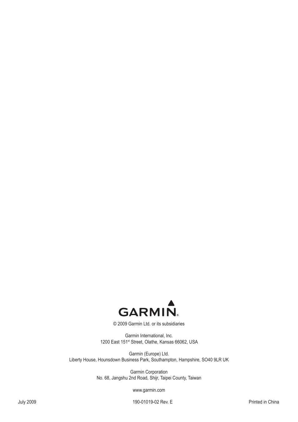 Garmin GHS 10 User Manual | Page 10 / 10