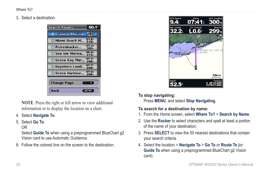 Garmin GPSMAP 400 User Manual | Page 30 / 84
