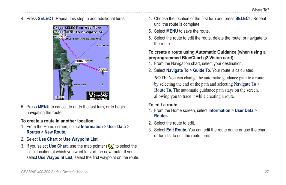 Garmin GPSMAP 400 User Manual | Page 33 / 84