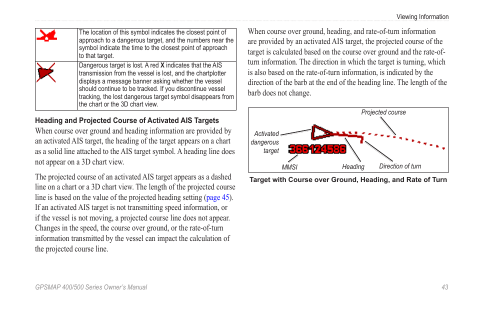 Garmin GPSMAP 400 User Manual | Page 49 / 84