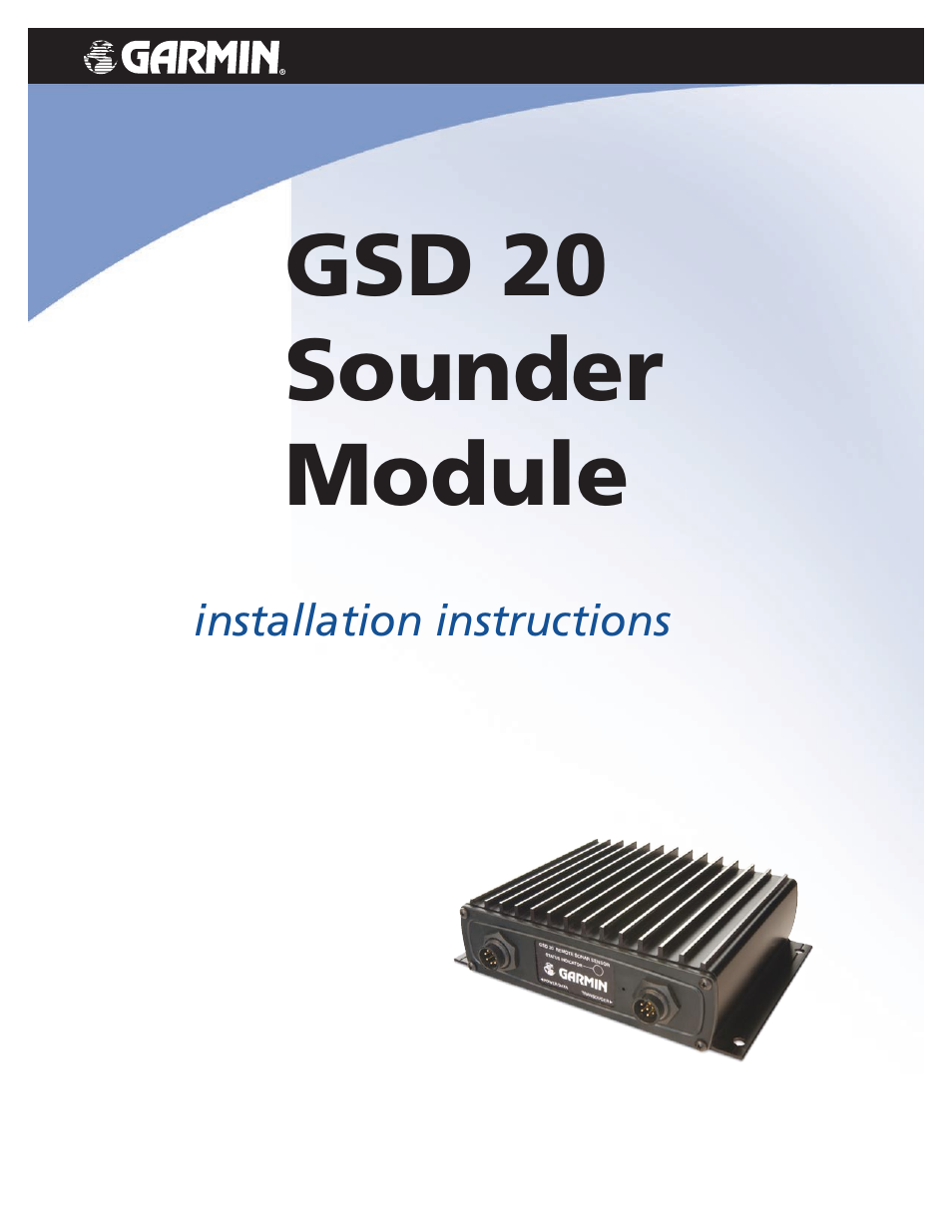 Garmin GSD-20 User Manual | 12 pages