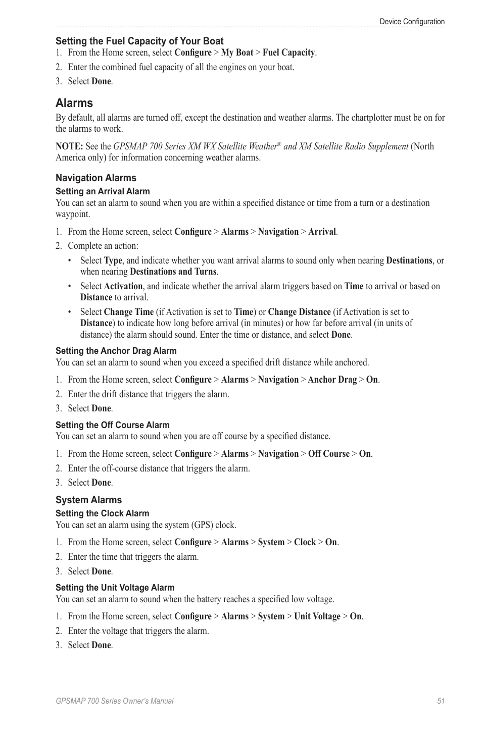 Alarms | Garmin GPSMAP 740s User Manual | Page 55 / 100