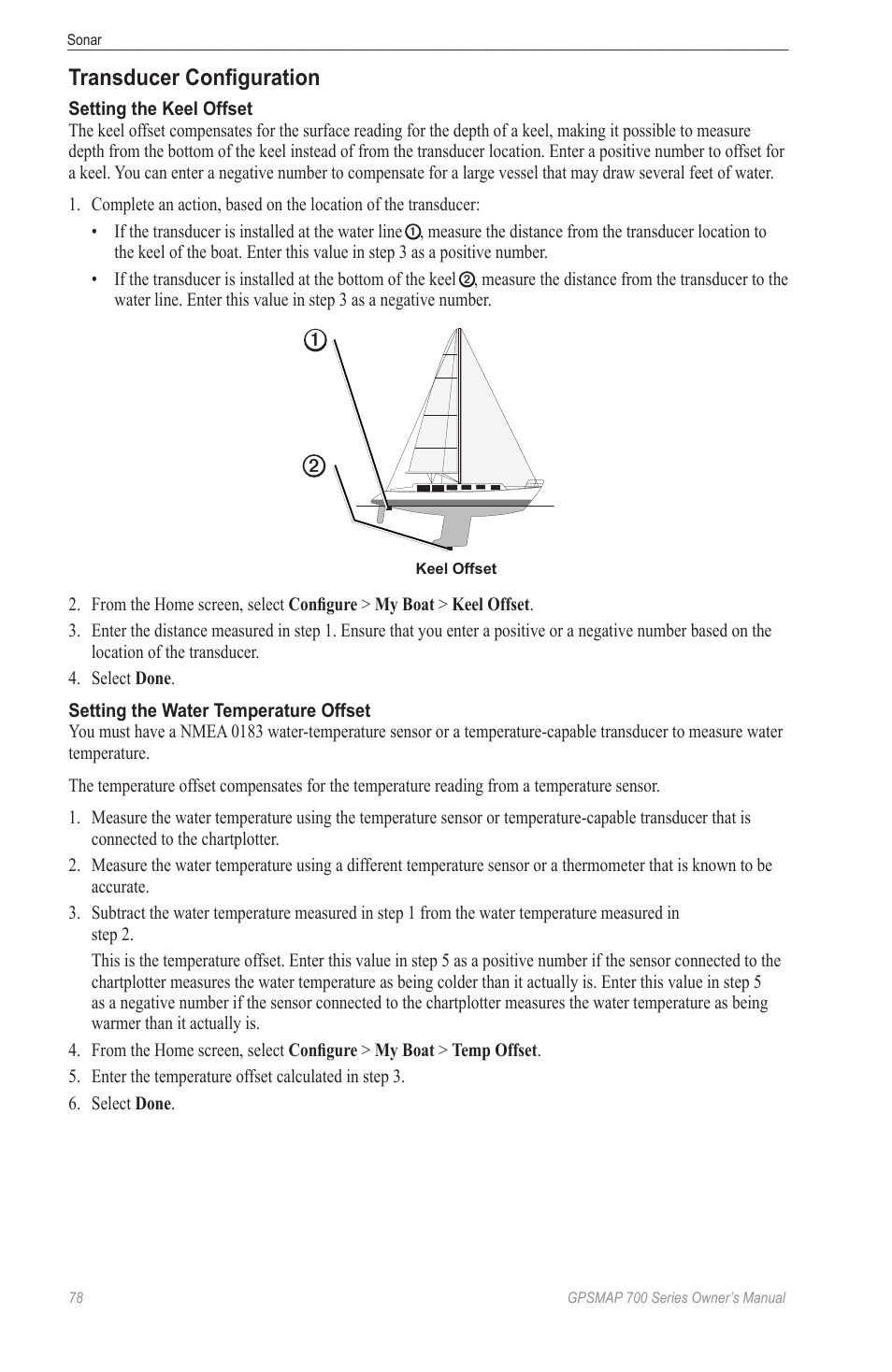 Transducer configuration | Garmin GPSMAP 740s User Manual | Page 82 / 100