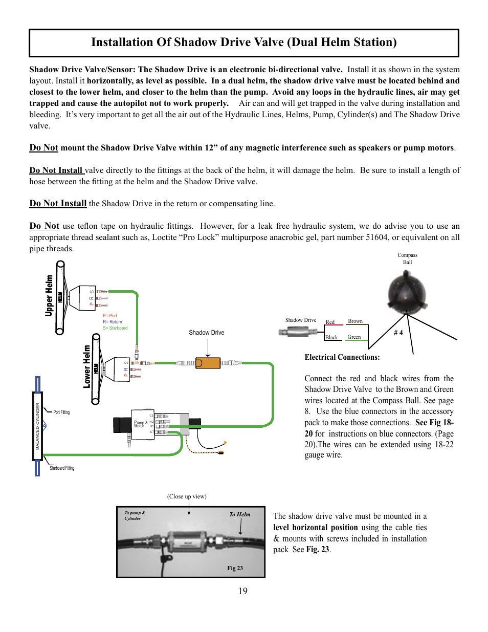 Do not, Do not install, Upper helm lo wer helm | Garmin AUTOPILOT TR-1 User Manual | Page 19 / 48