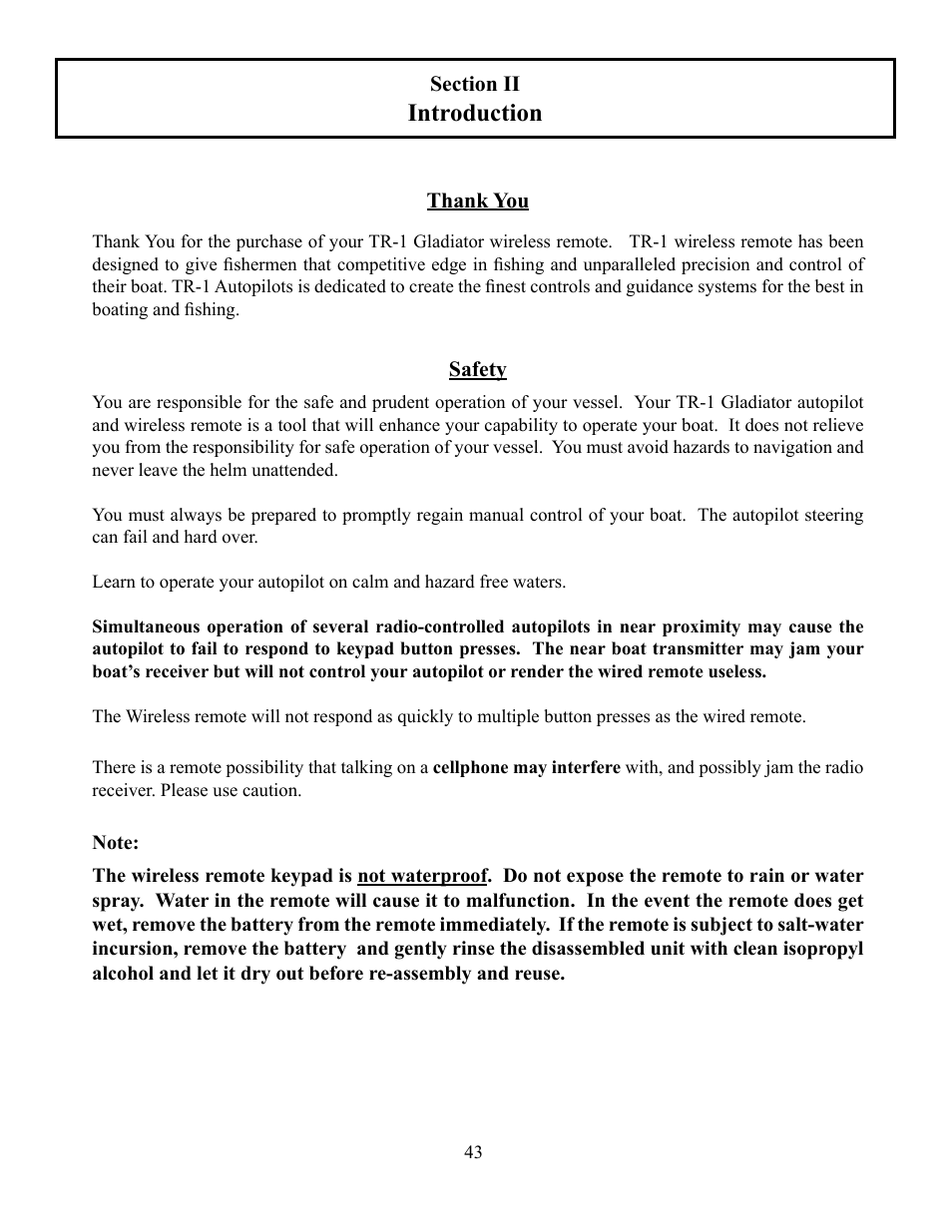 Introduction | Garmin AUTOPILOT TR-1 User Manual | Page 43 / 48