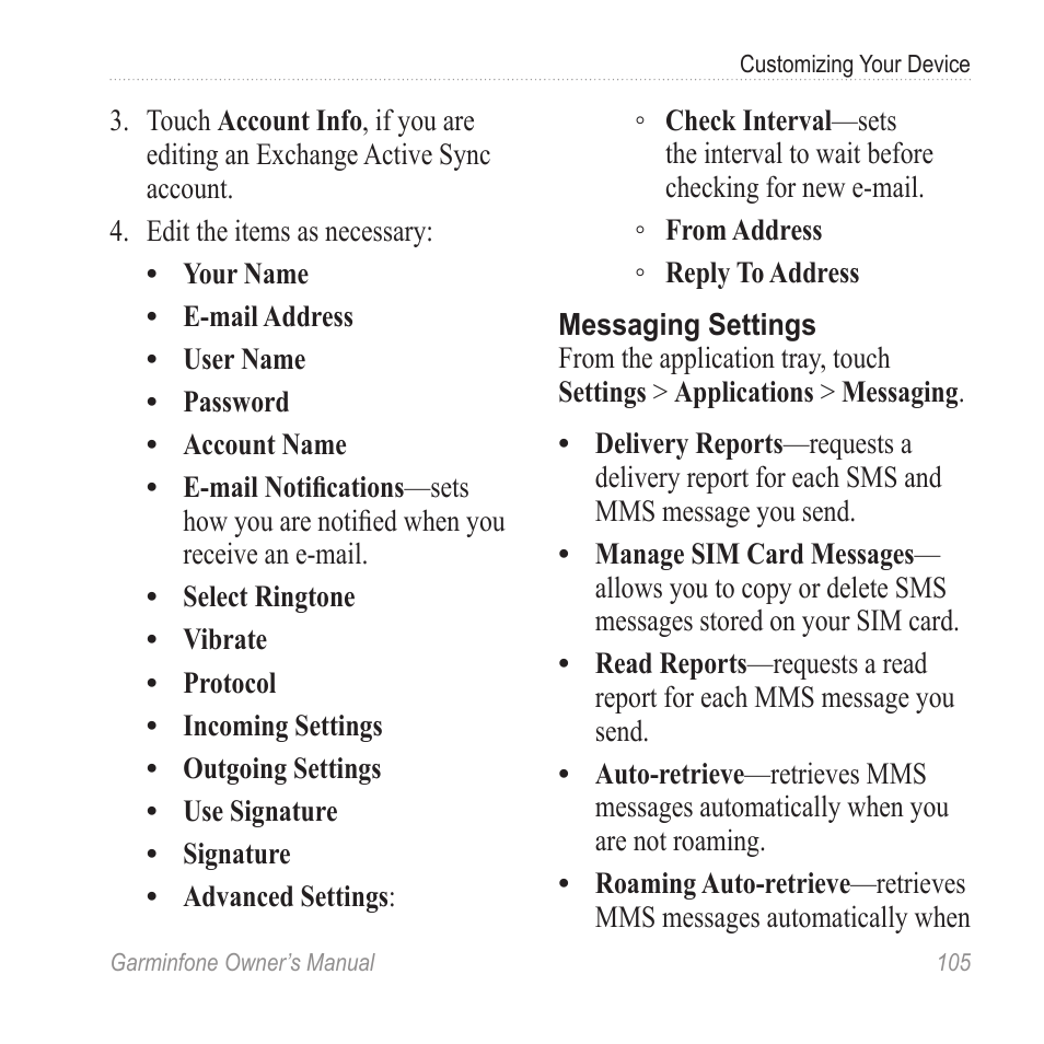 Garmin Cell Phone User Manual | Page 113 / 134