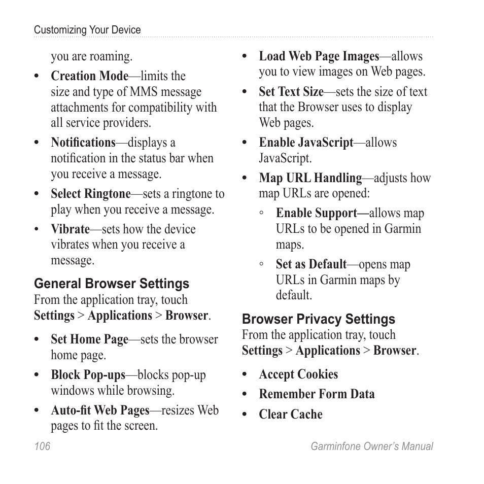 Garmin Cell Phone User Manual | Page 114 / 134