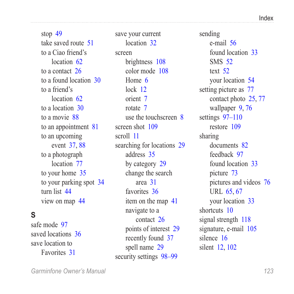 Garmin Cell Phone User Manual | Page 131 / 134