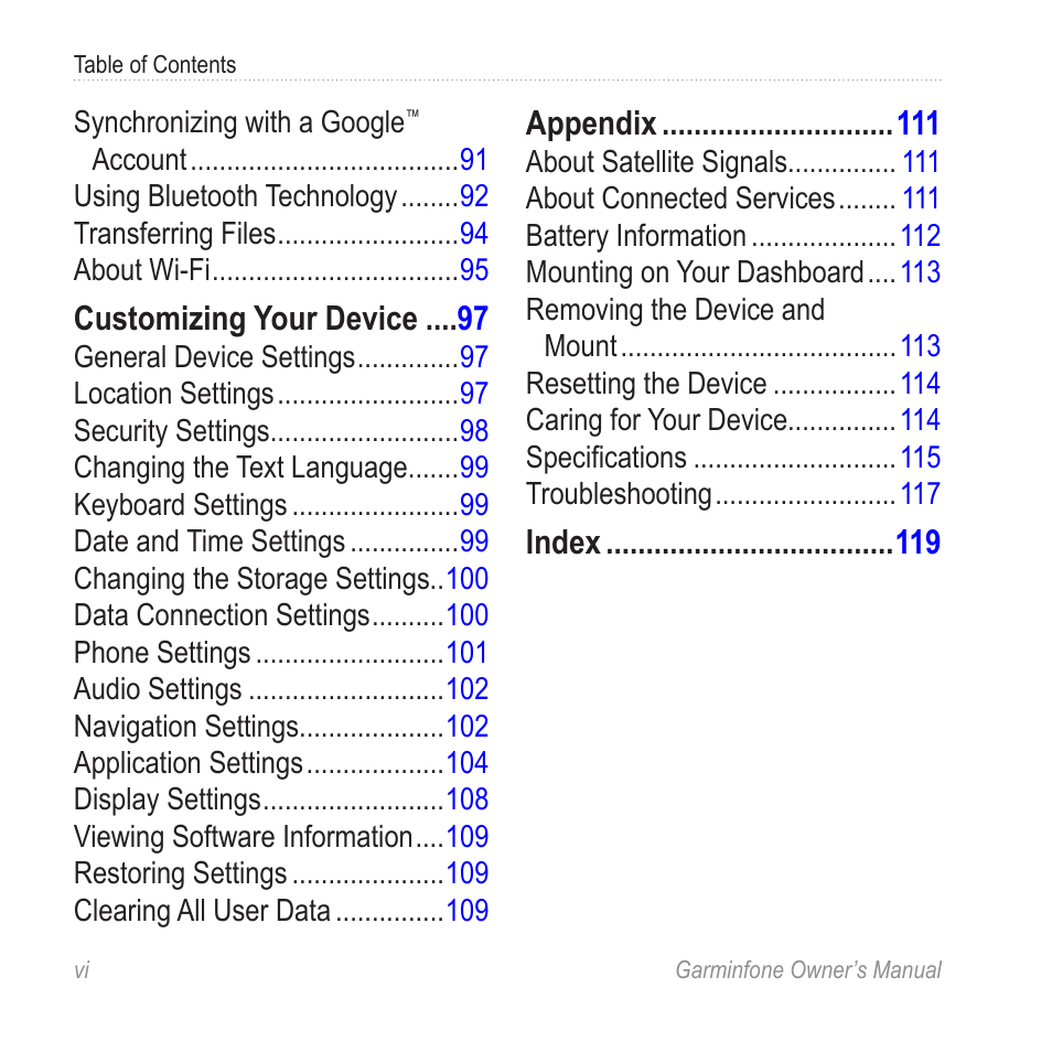 Garmin Cell Phone User Manual | Page 8 / 134