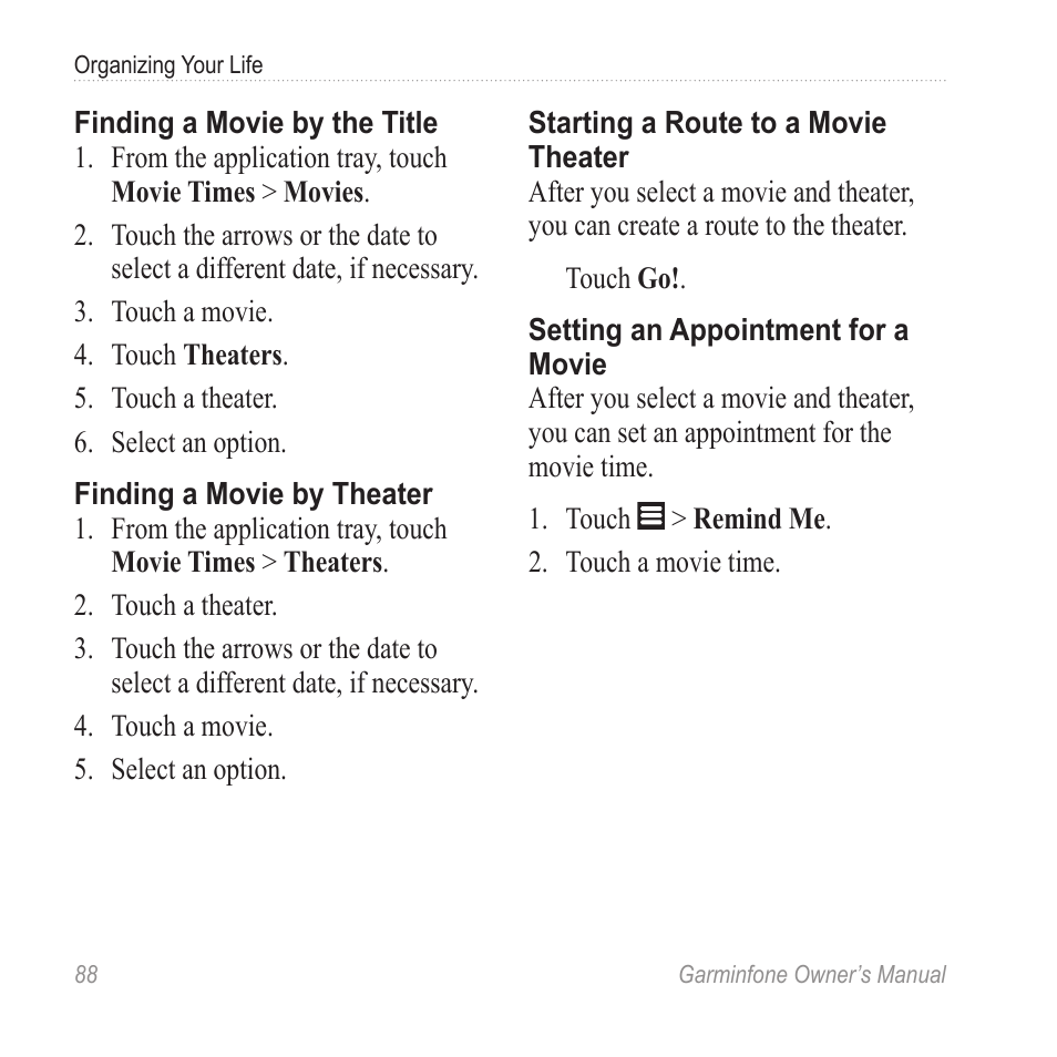 Garmin Cell Phone User Manual | Page 96 / 134