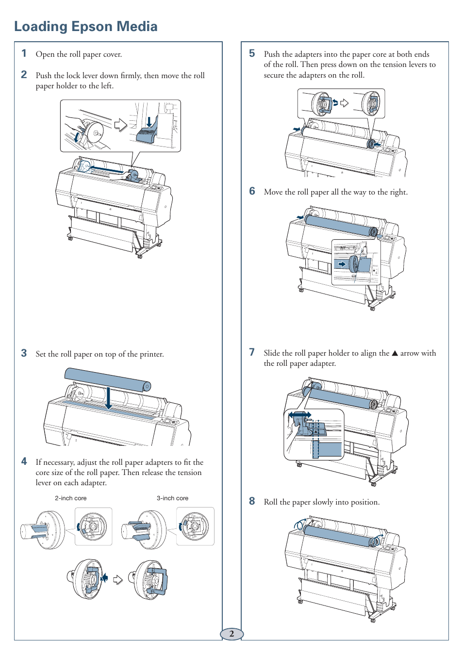 Loading epson media | Garmin STYLUS PRO PRO WT7900 User Manual | Page 3 / 13