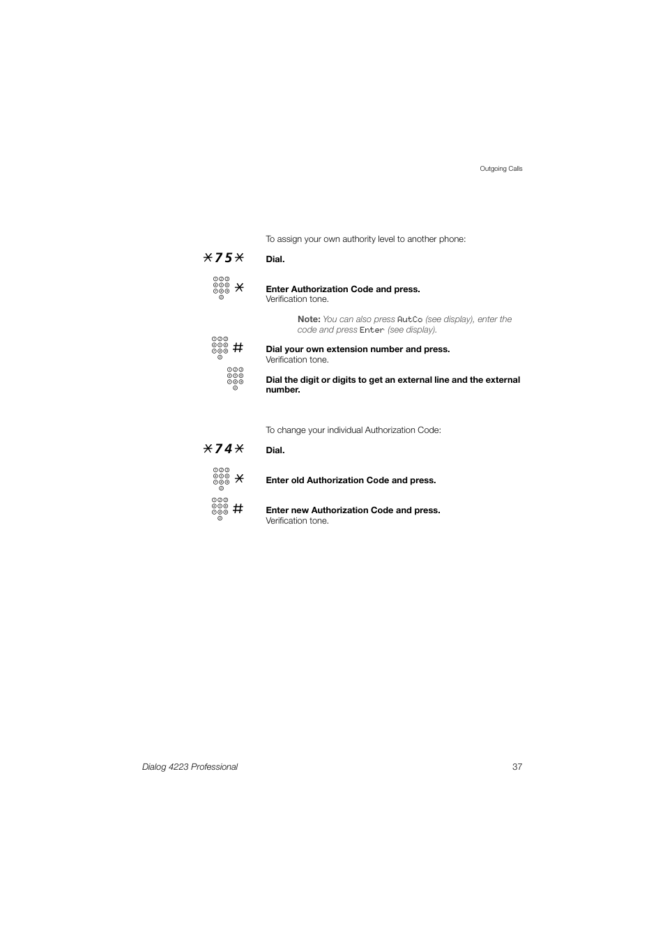 Dialog 4223 Professional User Manual | Page 37 / 110