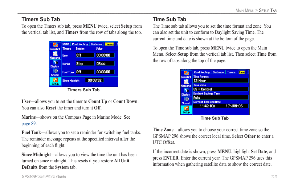 Garmin GPSMAP 296 User Manual | Page 121 / 168