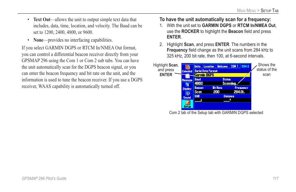 Garmin GPSMAP 296 User Manual | Page 125 / 168