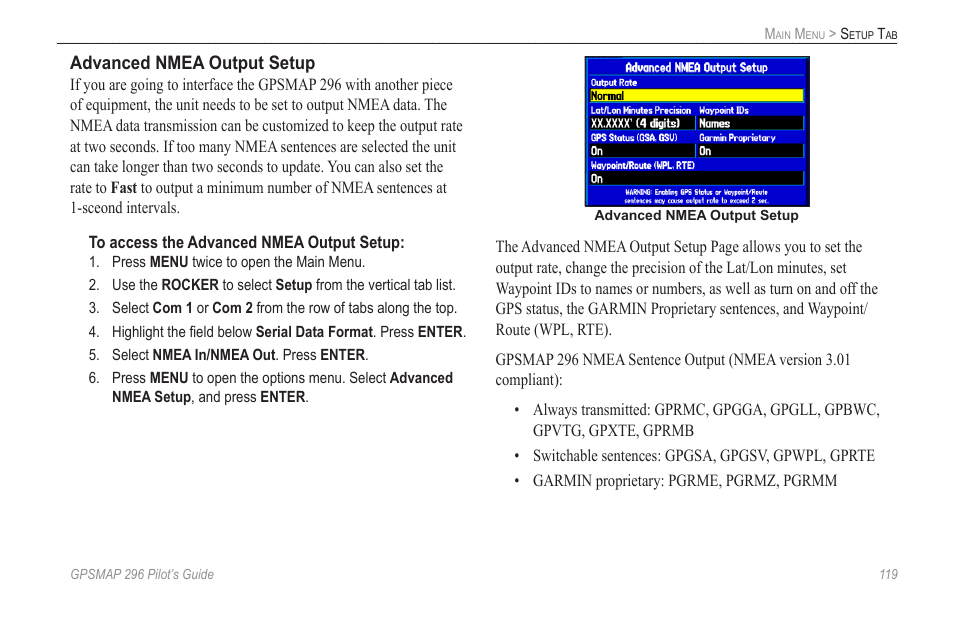 Garmin GPSMAP 296 User Manual | Page 127 / 168