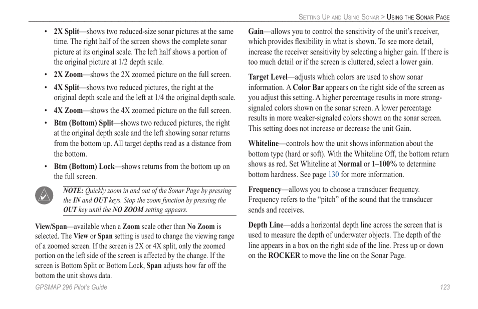 Garmin GPSMAP 296 User Manual | Page 131 / 168