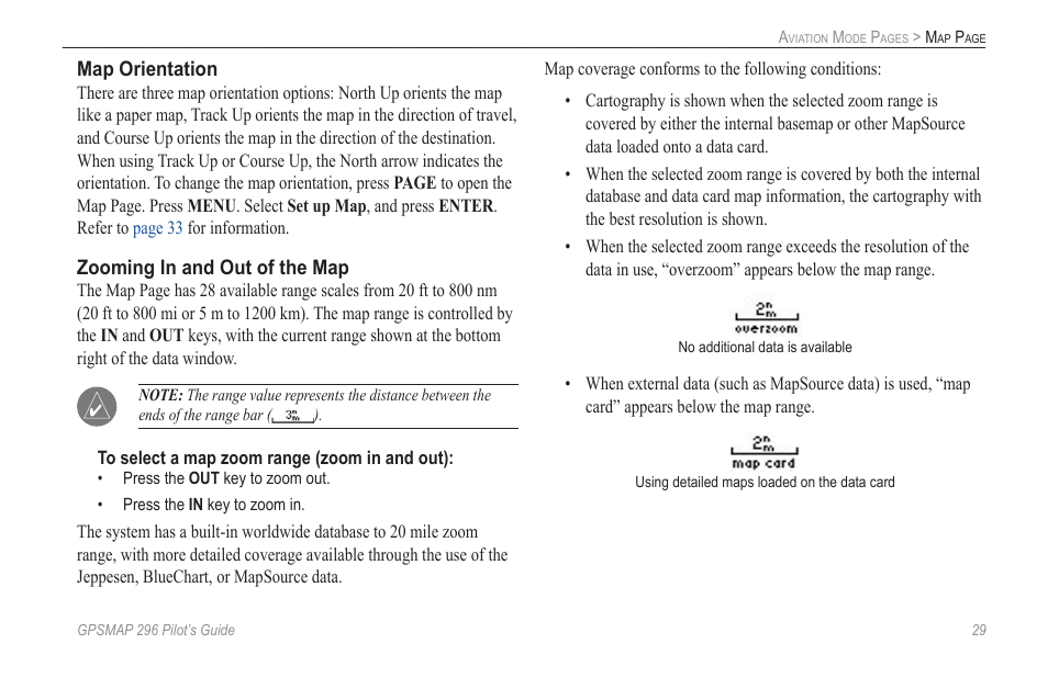 Garmin GPSMAP 296 User Manual | Page 37 / 168