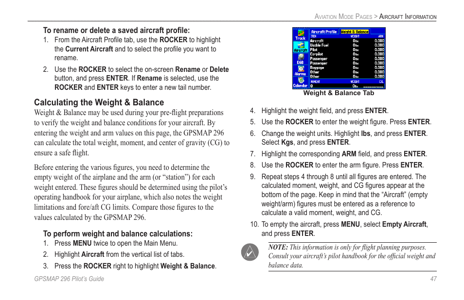 Garmin GPSMAP 296 User Manual | Page 55 / 168