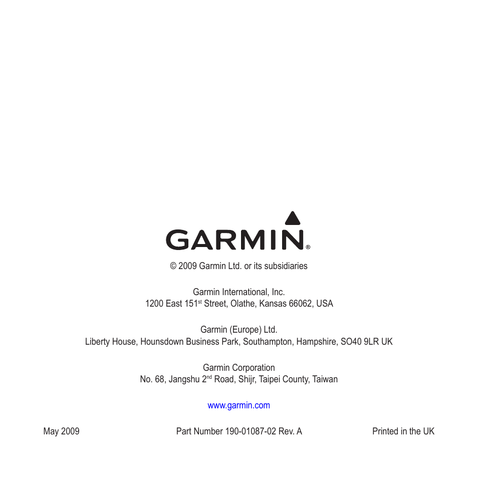 Garmin GC 10 User Manual | Page 20 / 20