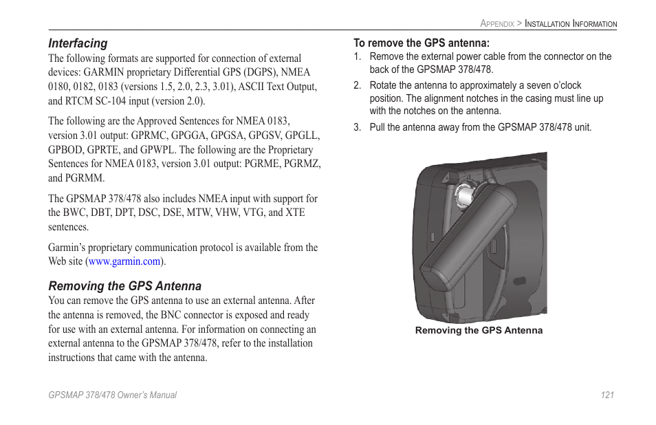 Garmin GPSMAP 190-00683-00 User Manual | Page 129 / 152