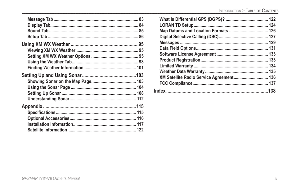 Garmin GPSMAP 190-00683-00 User Manual | Page 5 / 152