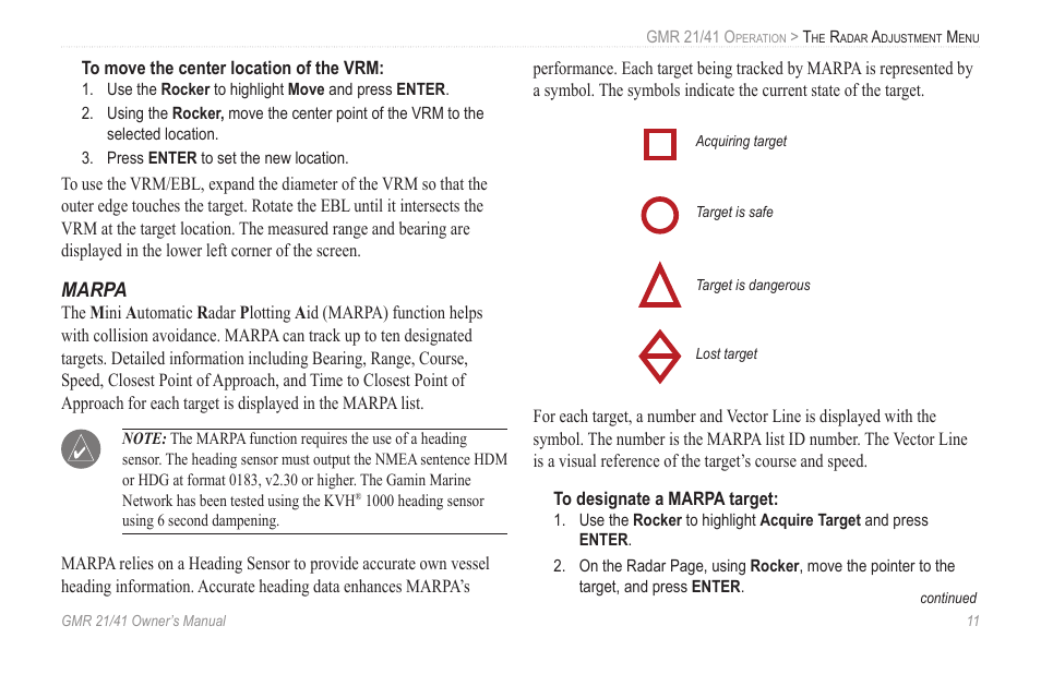 Marpa | Garmin GMR 21 User Manual | Page 15 / 32