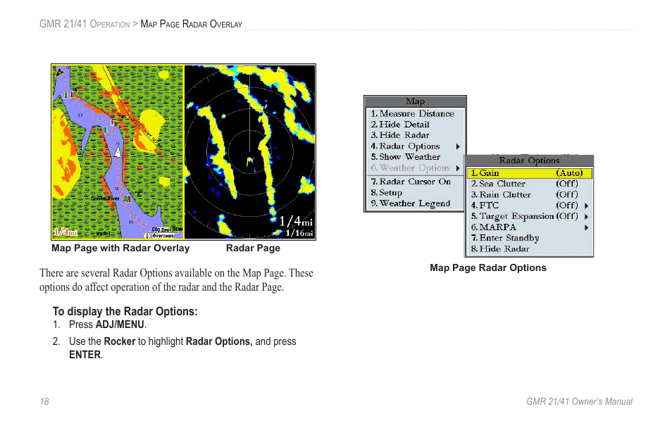 Garmin GMR 21 User Manual | Page 22 / 32