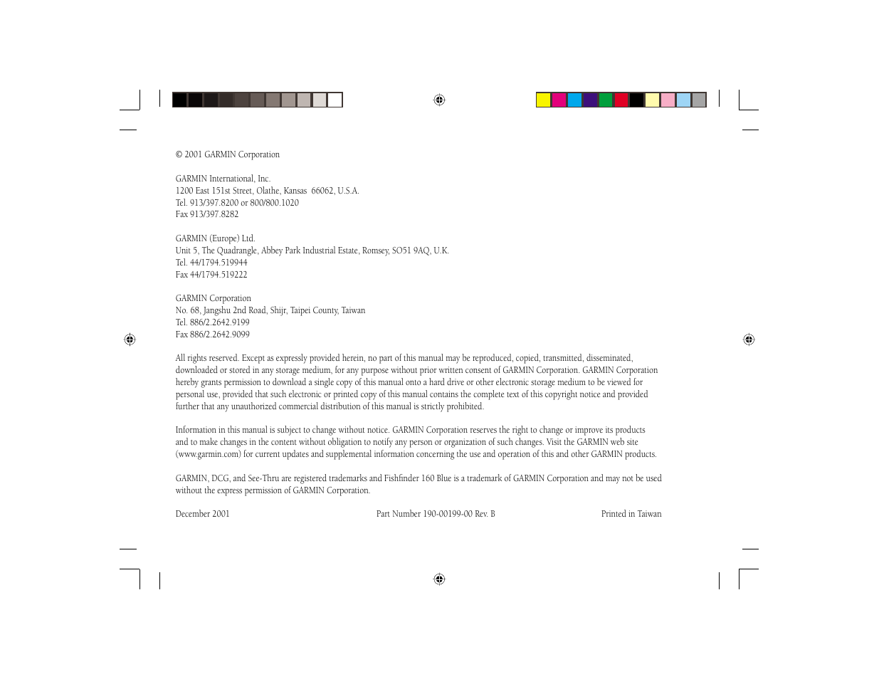 Garmin 160 BLUE User Manual | Page 2 / 50