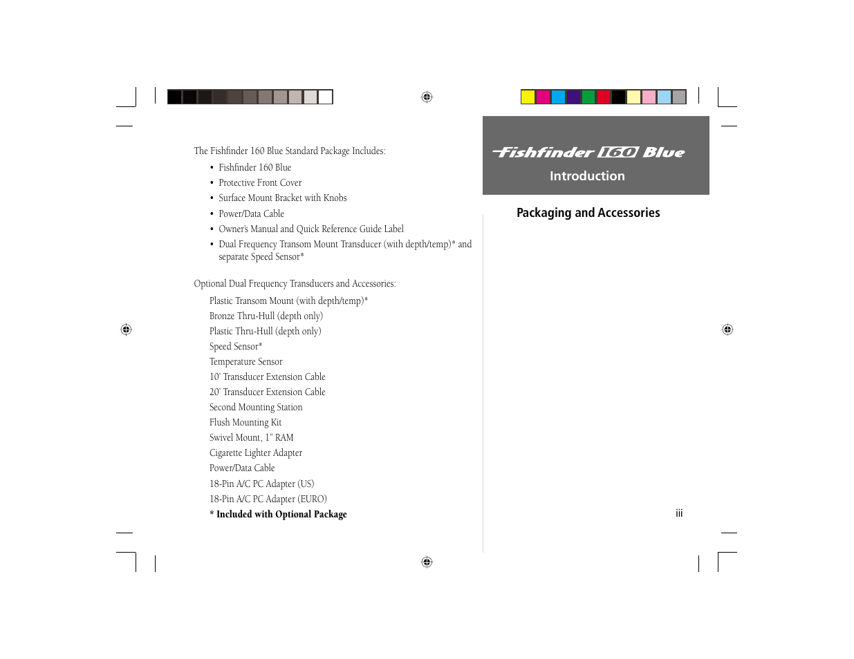 Garmin 160 BLUE User Manual | Page 5 / 50