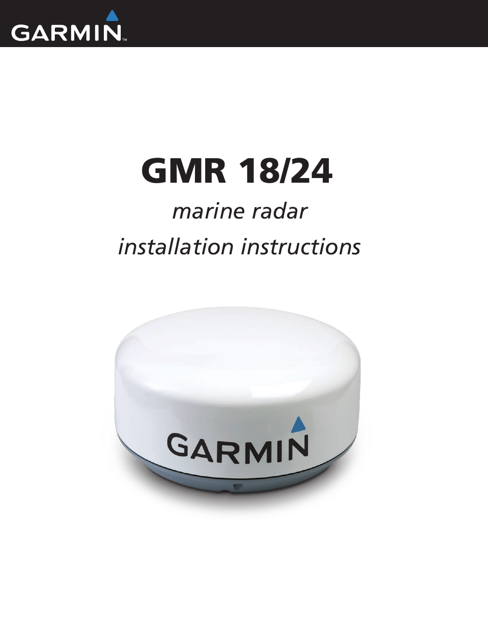 Garmin GMR 18/24 User Manual | 12 pages