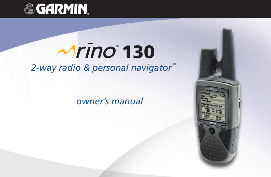 Garmin Rino 130 User Manual | 130 pages