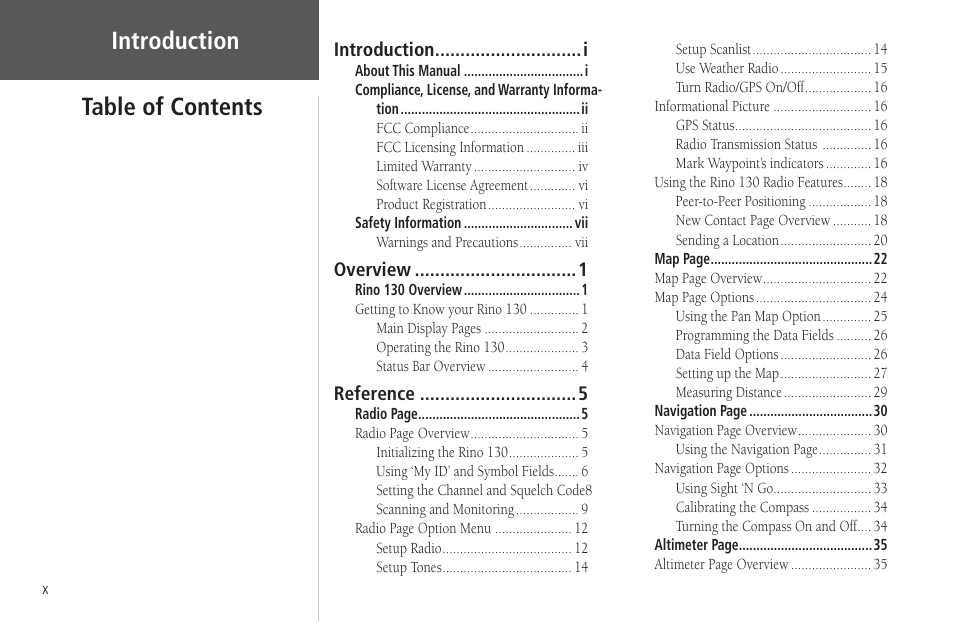 Garmin Rino 130 User Manual | Page 12 / 130