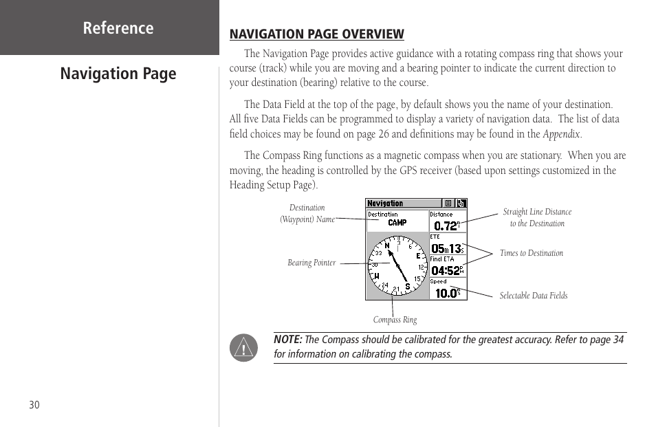 Reference navigation page | Garmin Rino 130 User Manual | Page 44 / 130