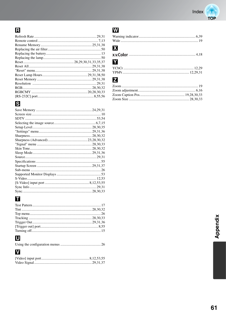 Epson EH-TW4000 User Manual | Page 63 / 64