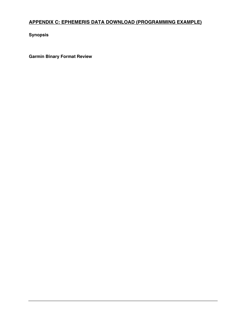 Synopsis, Garmin binary format review | Garmin GPS 16x User Manual | Page 29 / 36