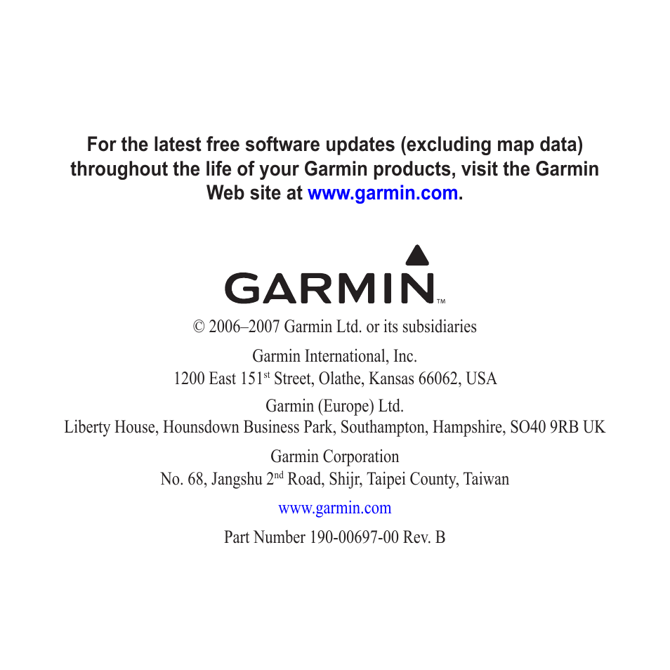 Garmin Zumo TM 500/550 User Manual | Page 74 / 74