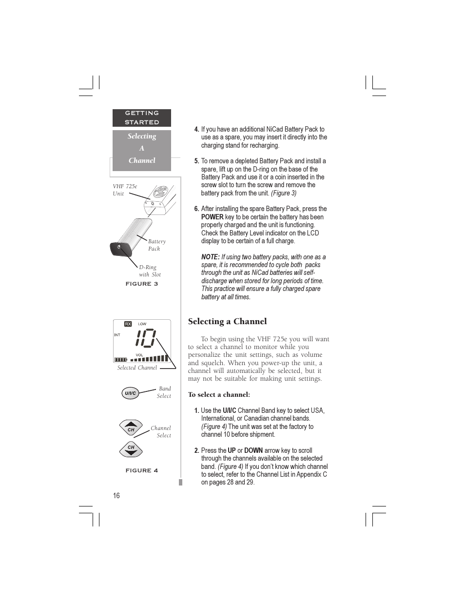 Selecting a channel | Garmin VHF 725e User Manual | Page 22 / 44