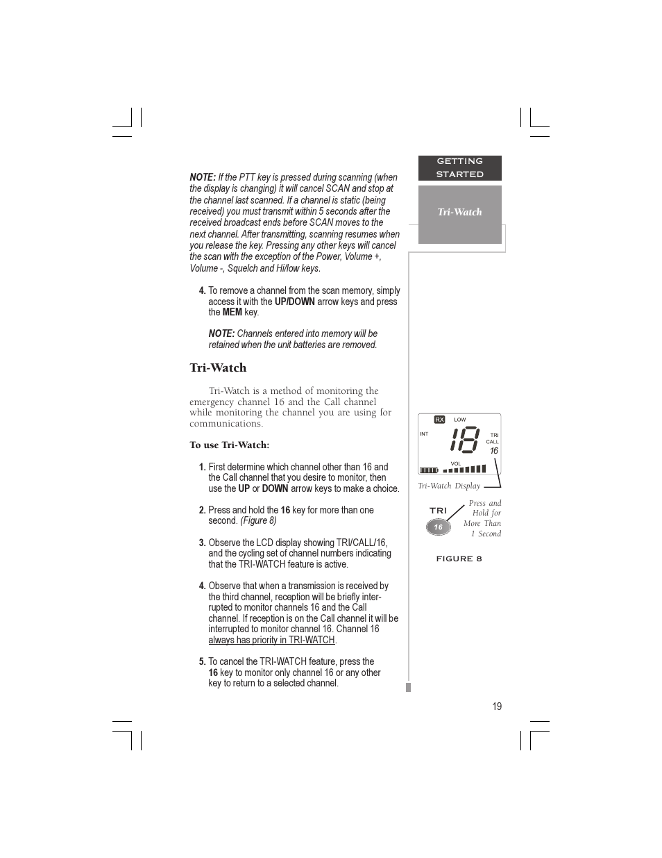 Tri-watch | Garmin VHF 725e User Manual | Page 25 / 44