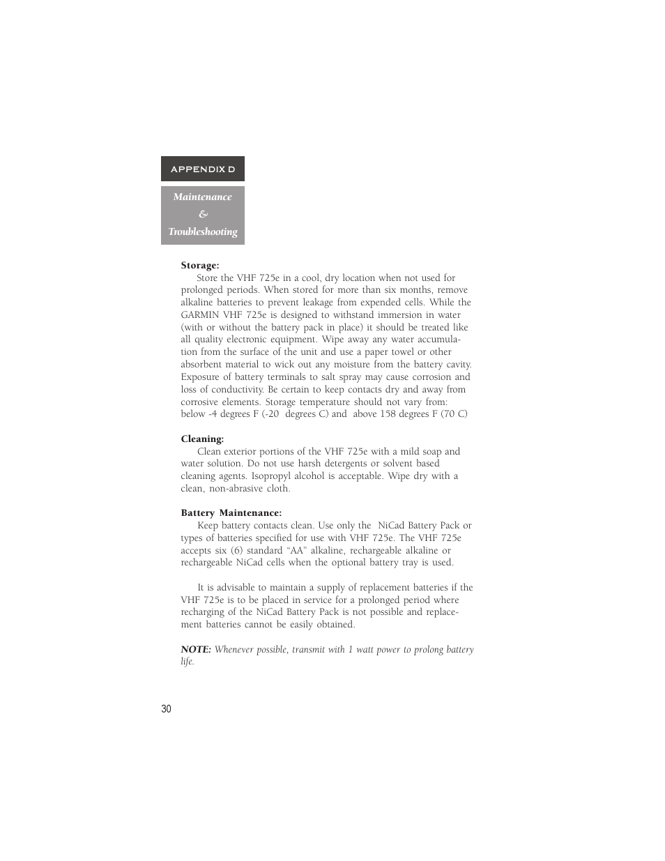 Garmin VHF 725e User Manual | Page 36 / 44