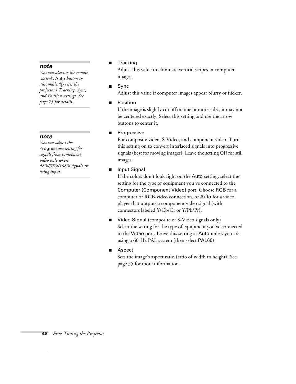 Epson EX21 User Manual | Page 48 / 96