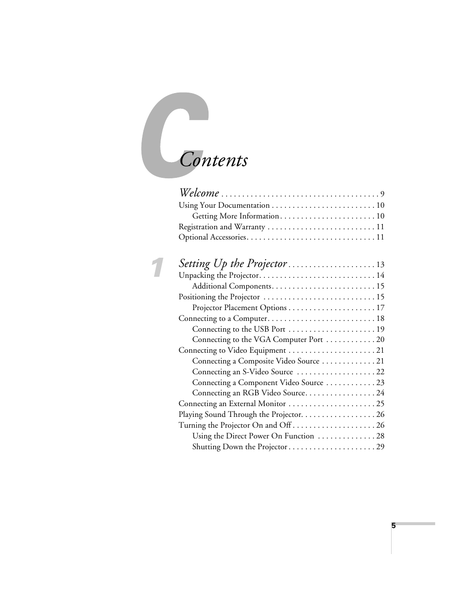 Epson EX21 User Manual | Page 5 / 96