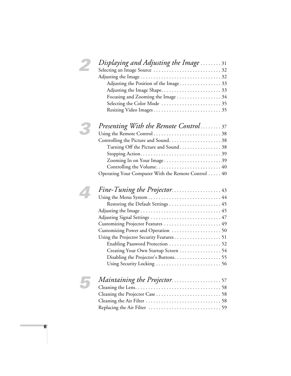 Epson EX21 User Manual | Page 6 / 96
