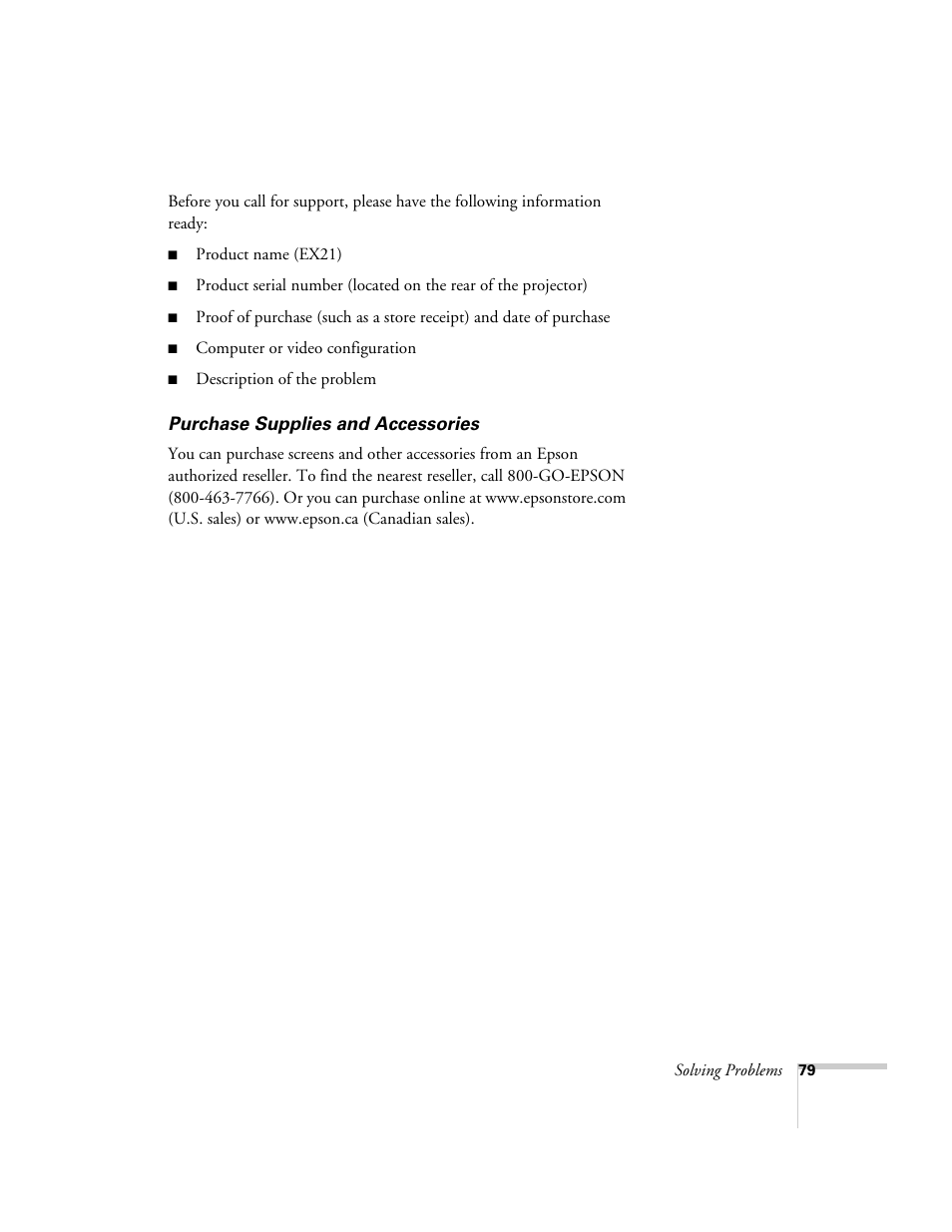 Epson EX21 User Manual | Page 79 / 96