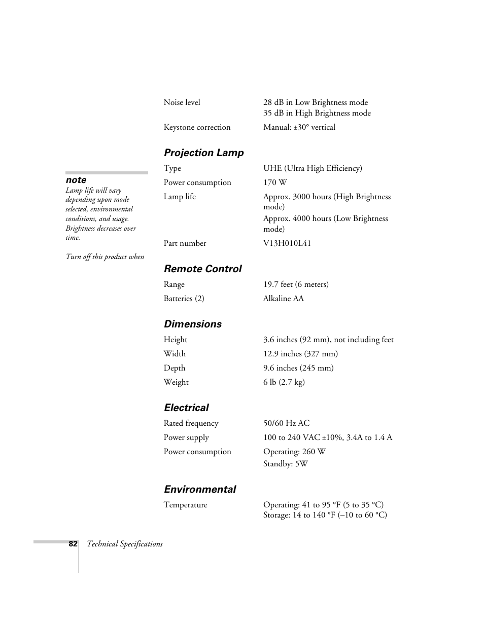 Epson EX21 User Manual | Page 82 / 96