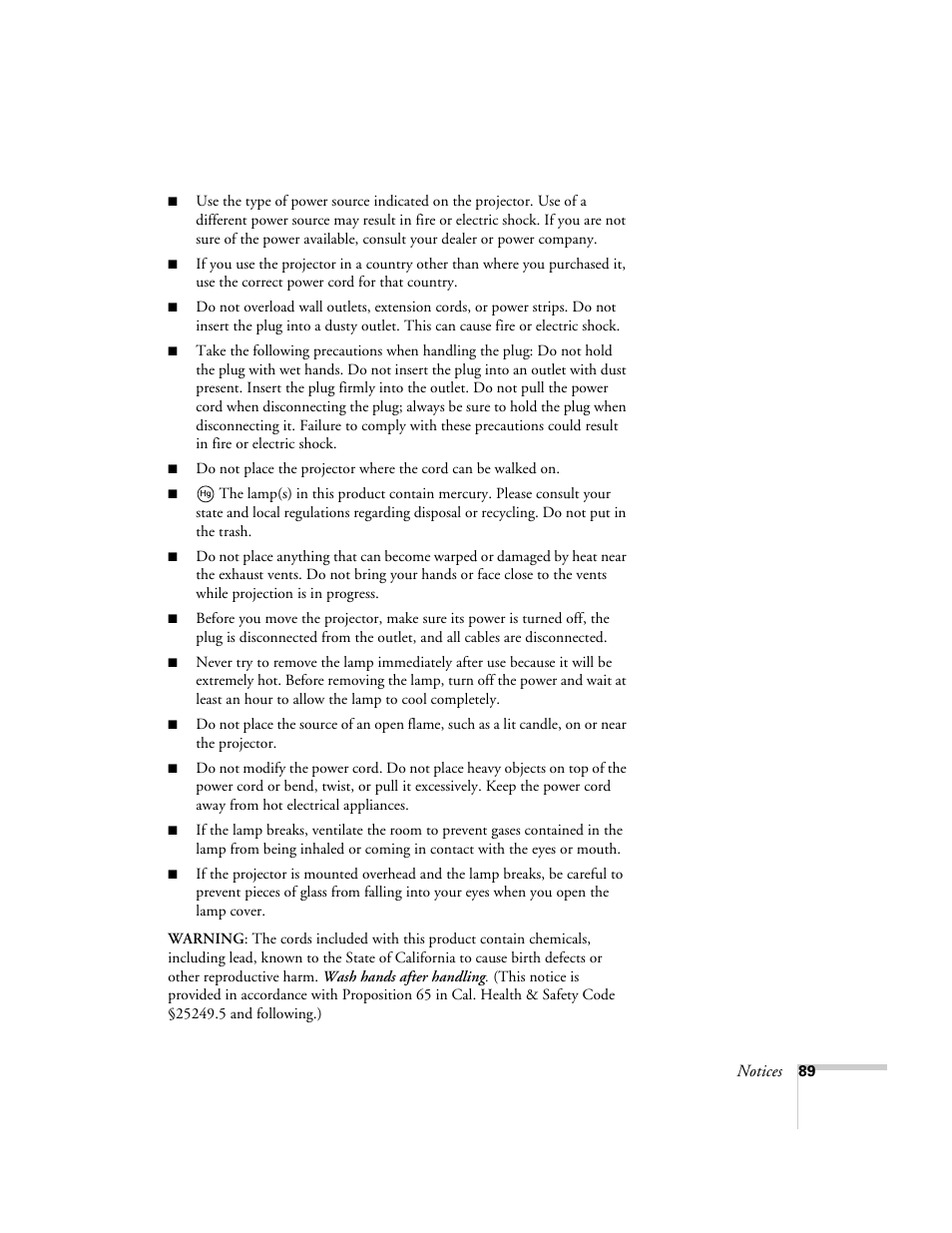 Epson EX21 User Manual | Page 89 / 96