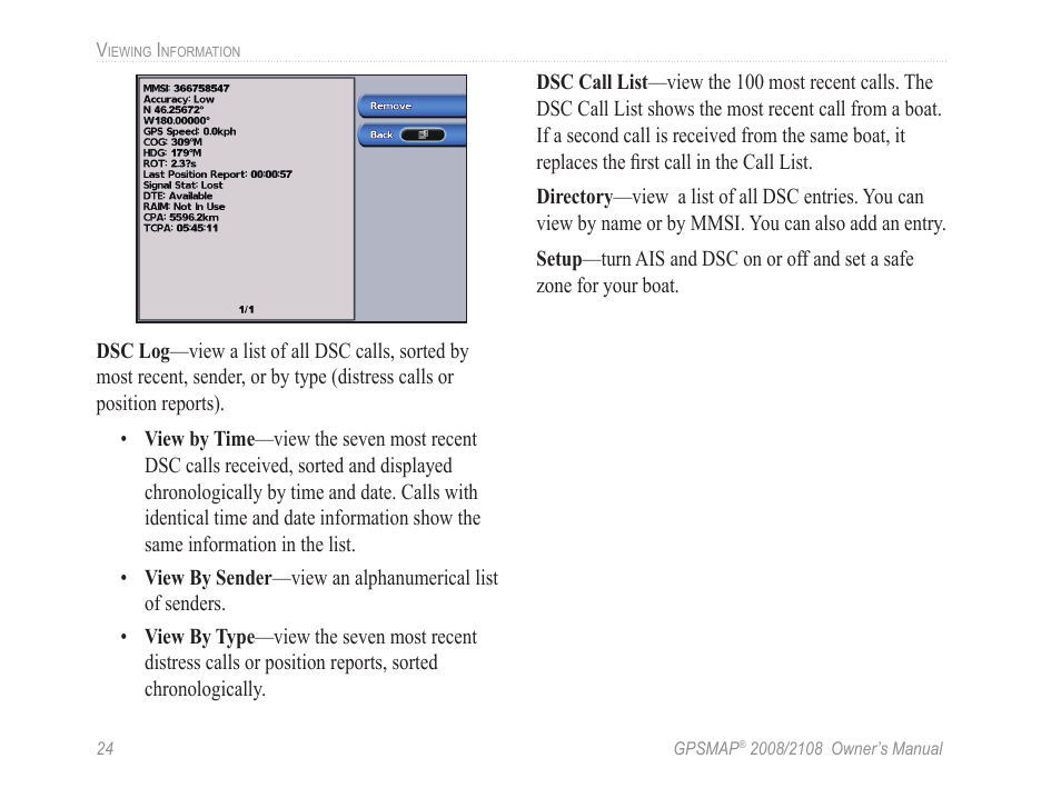 Garmin GPSMAP 2108 User Manual | Page 28 / 124