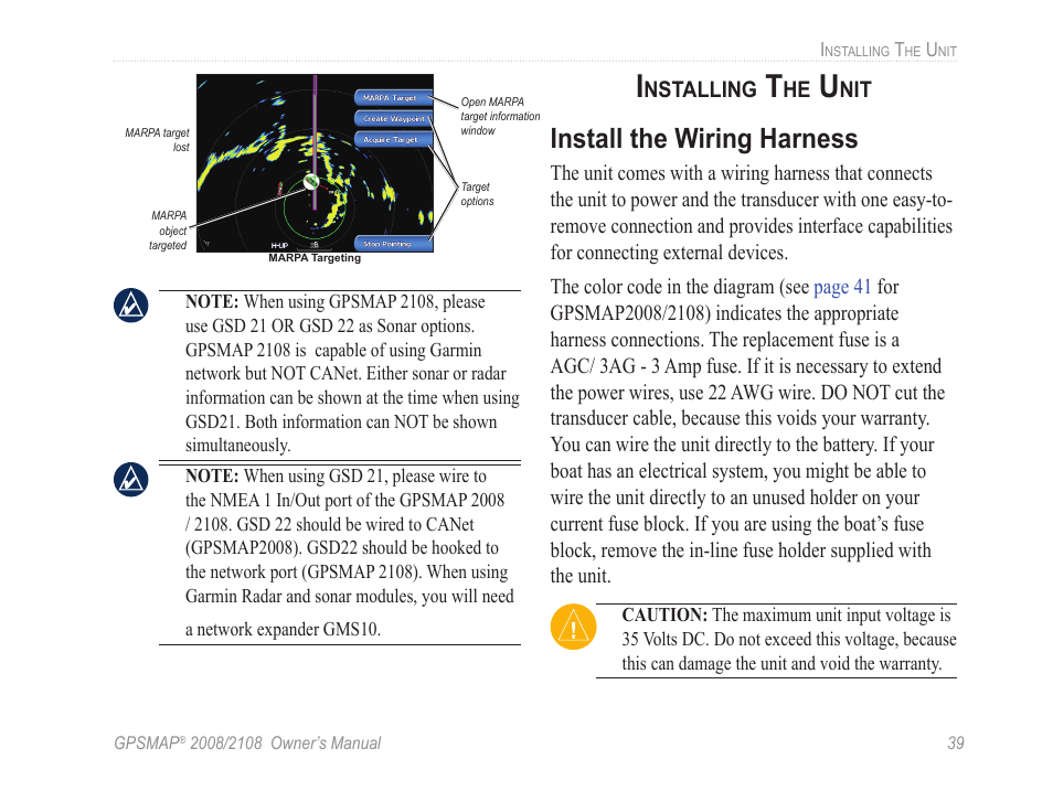 Install the wiring harness | Garmin GPSMAP 2108 User Manual | Page 43 / 124