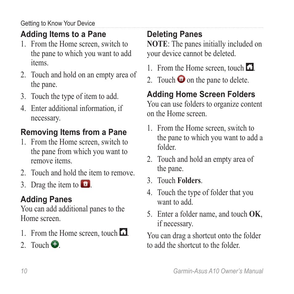 Garmin ASUS A10 User Manual | Page 18 / 134