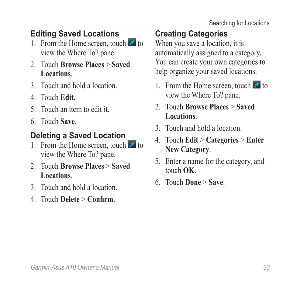 Garmin ASUS A10 User Manual | Page 41 / 134